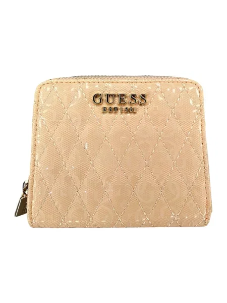 Portfel Guess skórzany beżowy