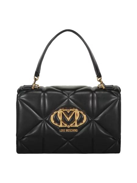 Torebka Love Moschino biznesowa z logo czarna