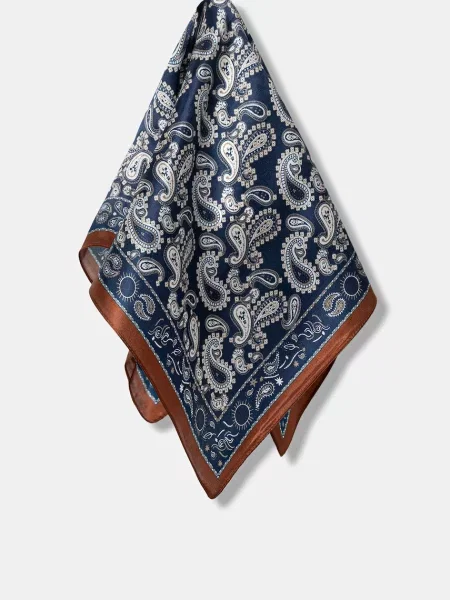 Svilena marama Answear.LAB za žene tamno s uzorkom plava