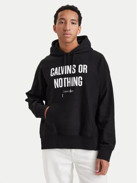 Calvin Klein Jeans Pulóver Calvins Or Nothing Fekete fehér