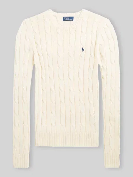Sweter w kroju regular fit z mieszanki wełny i kaszmiru JULIANNA' Polo Ralph Lauren biały
