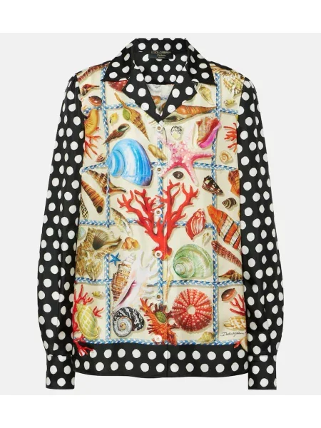 Cămașă Dolce&gabbana de mătase cu imagine