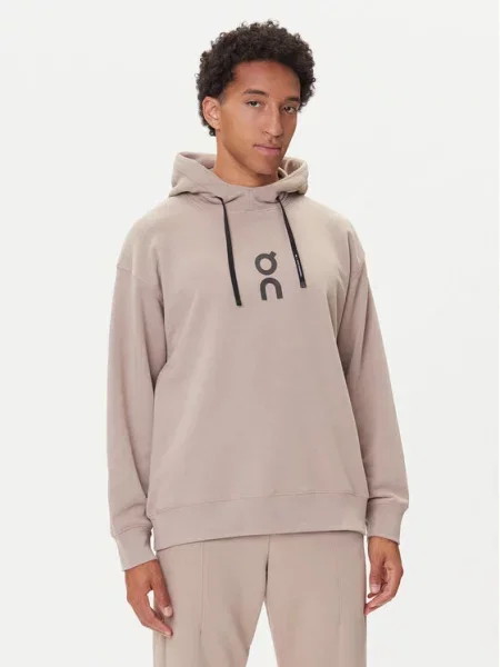 Mikina On Club Hoodie Desert S béžová