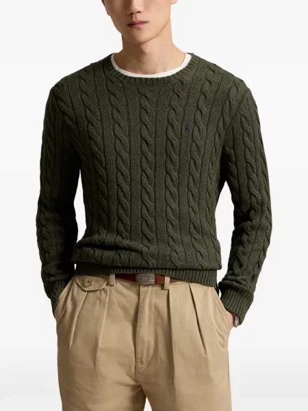 Șosete Polo Ralph Lauren cu broderie în carouri de flanelă verde