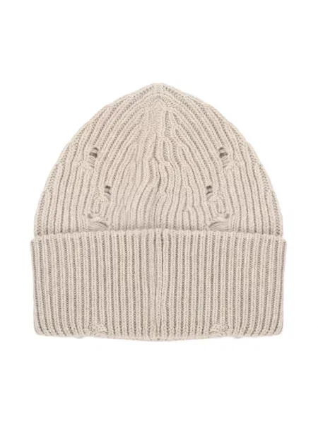 Czapka Mm6 Maison Margiela wełniana beżowa
