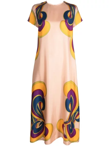 Rochie La Doublej cu imagine de costum roz