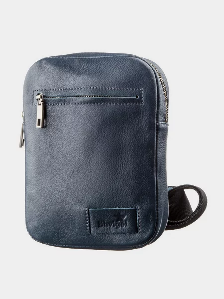 Кожаная сумка кросс-боди Shvigel синяя