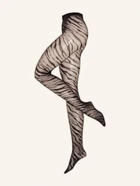 Wolford Jemné Punčocháče Tiger black/black černé