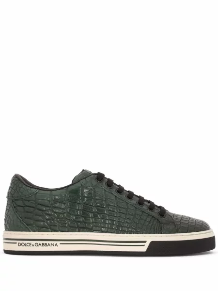 Sneakerși Dolce & Gabbana cu șireturi din dantelă verde