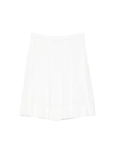 Spódnica plisowana Low Classic klasyczna do kolan biała