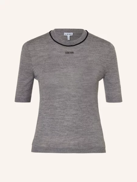 Loewe Pletené Tričko černošedá