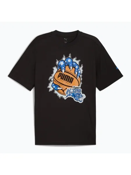 Férfi kosárlabda póló PUMA Hoopaverse Tee 3 puma fekete. Méret: S fekete
