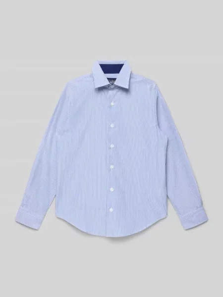 Koszula o kroju slim fit z mieszanki bawełny G.o.l. niebieska