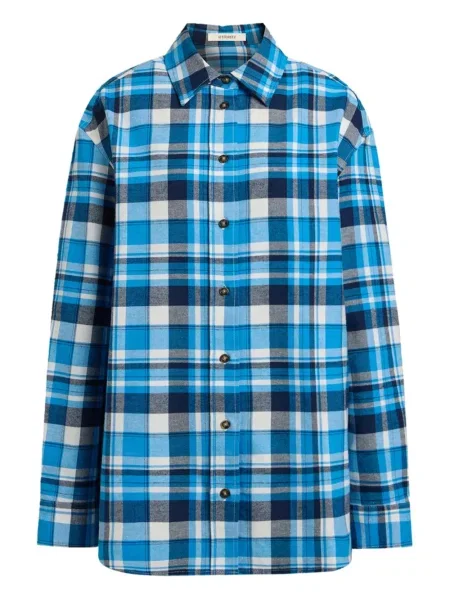 Koszula 12 Storeez w kratkę flanelowa niebieska