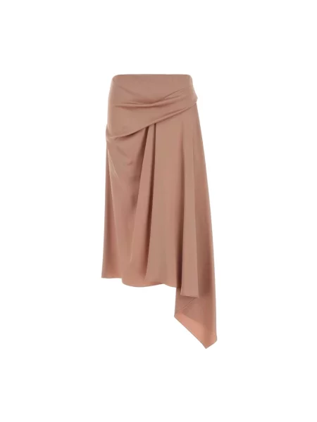 Satynowa spódnica midi Stella Mccartney różowa