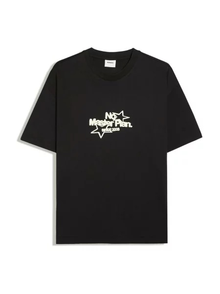 Bershka Tricou negru alb