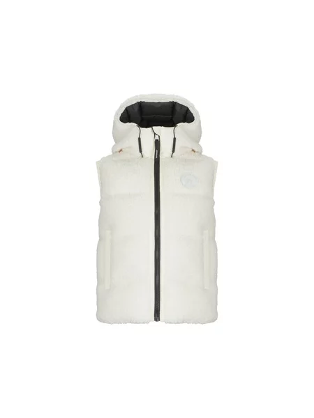 Puh brezrokavnik Superdry s kapuco bela