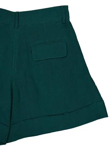 Pantaloni scurți Paula plisate verde