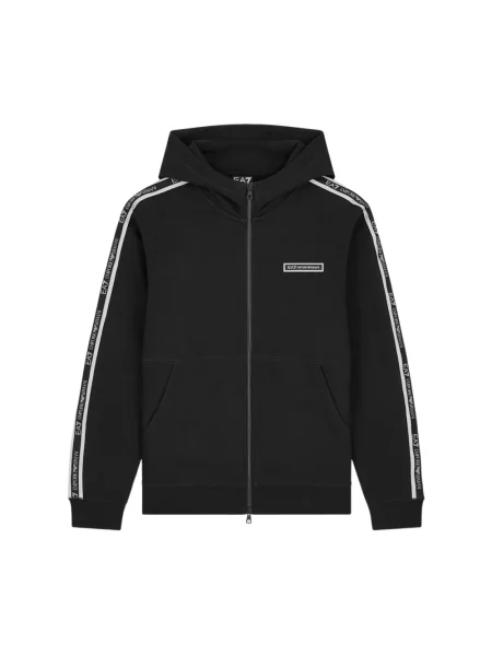 Bluza z kapturem Emporio Armani Ea7 z kapturem z logo czarna