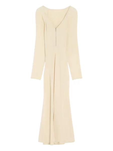 Sukienka midi Lemaire do kolan garniturowa z zamkiem błyskawicznym do połowy żółta