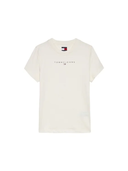 Tommy Jeans Tricou Bling Linear alb