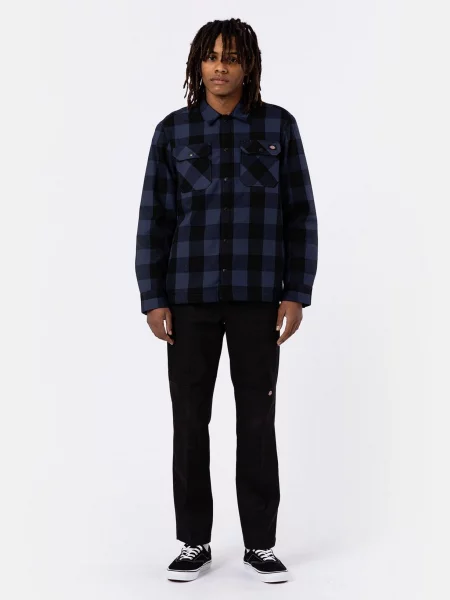 Рубашка Dickies с длинным рукавом синяя