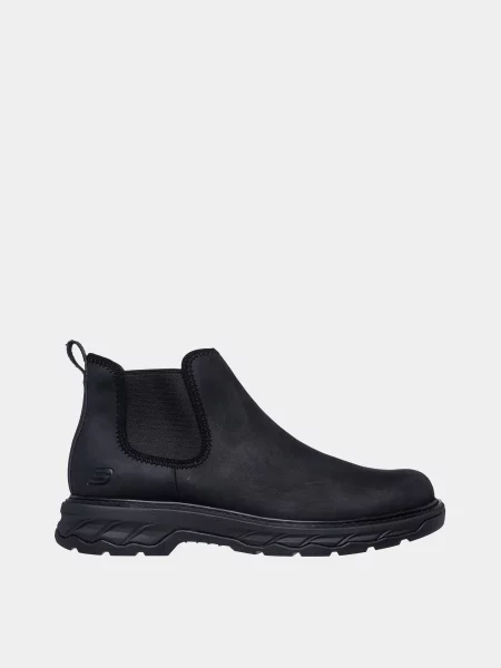 Кожаные ботинки Skechers черные