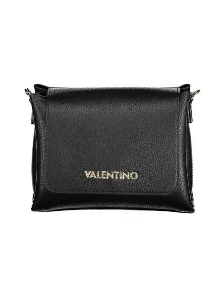 Lniana torebka Valentino By Mario Valentino czarna