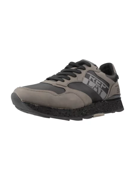 Sneakersy Replay sznurowane szare