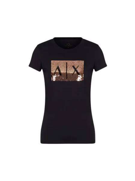Armani Exchange Koszulki Kobieta M Slim Fit T-Shirt czarny