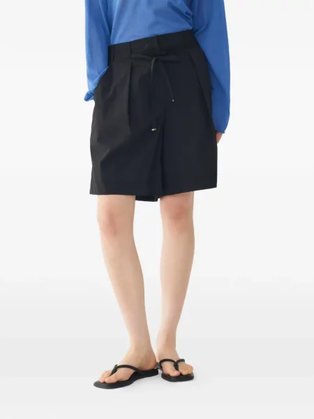 Cu centură pantaloni scurți Tomboy negru