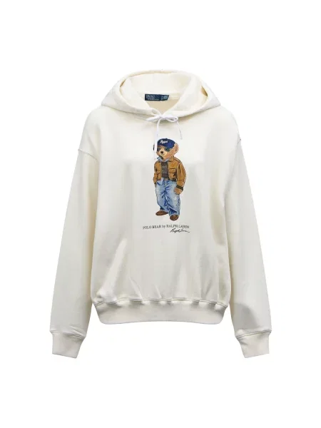 Bluza z kapturem Polo Ralph Lauren z kapturem biała