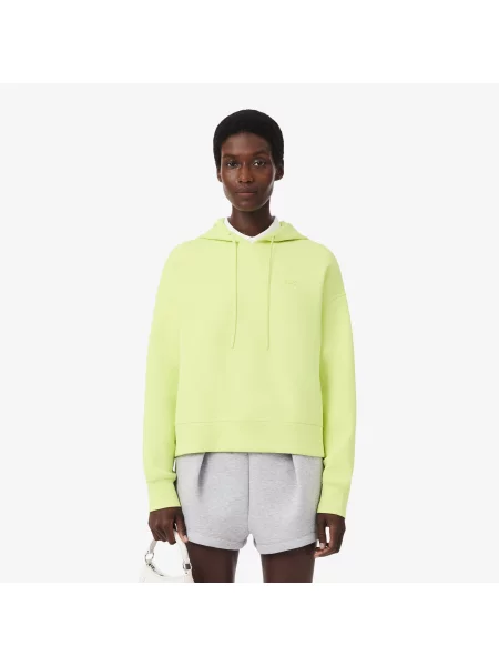 Lacoste Regulowana Bluza Oversize Z Kapturem zielona