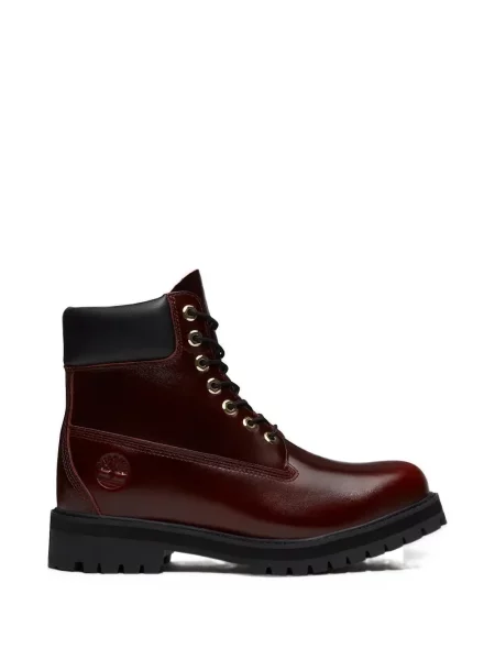 Боти до глезена Timberland с връзки с дантела червено