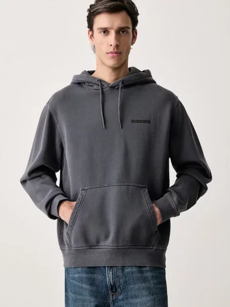 Dickies bluza z kapturem z bawełną szara