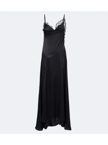 Rochie Isabel Marant din satin negru