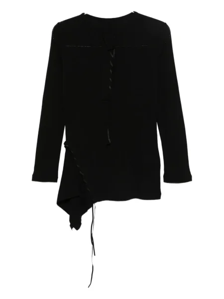 Top Yohji Yamamoto tricotate negru