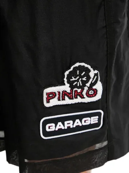 Pantaloni scurți Pinko cu mărgele negru
