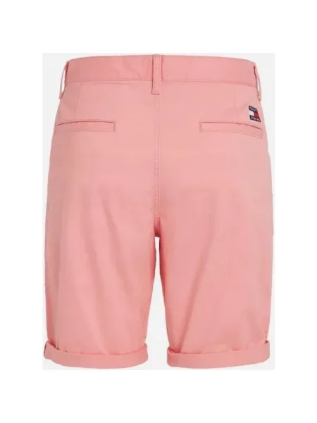 Krótkie szorty Tommy Jeans różowe