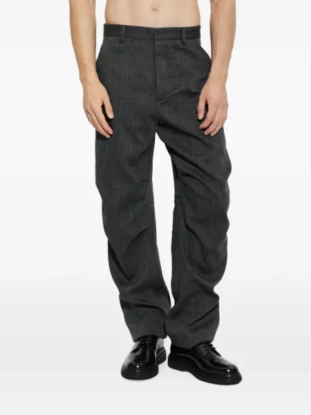 Pantaloni Dsquared2 cu model herringbone gri