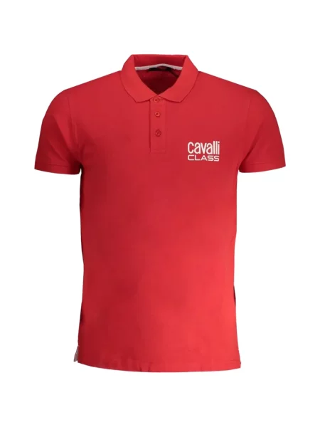 Tricou polo Cavalli Class cu broderie roșu
