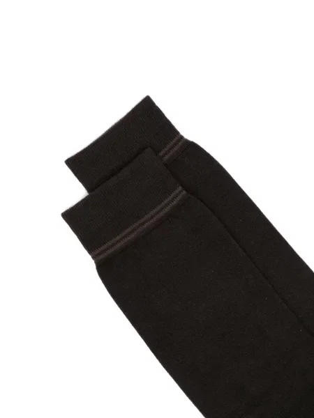 Șosete Zegna din material terry maro