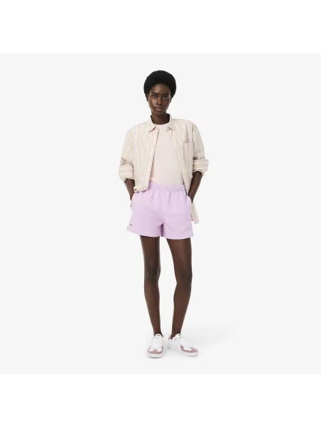 Lacoste Szorty Z Piki Double Face różowe