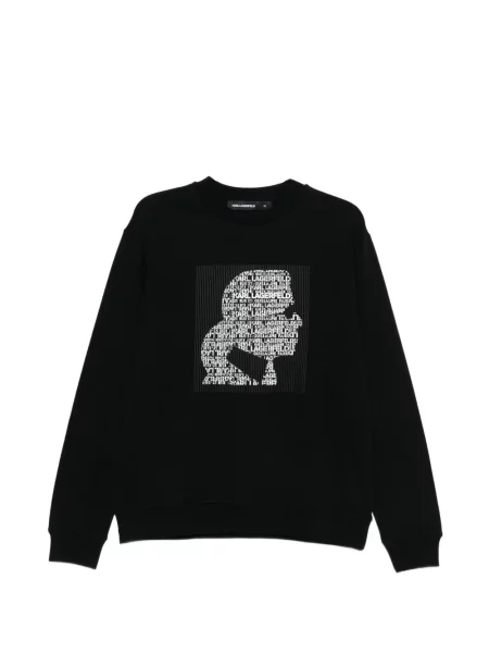 Grafic pulover Karl Lagerfeld cu imagine negru