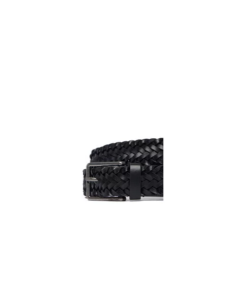 Remen Calvin Klein Warmth Buckle Woven Fixed crna