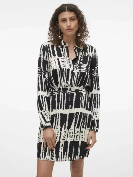 Сукня міді Vero Moda білий/чорний біла