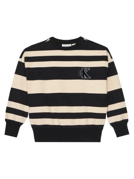 Calvin Klein Jeans Bluza Striped Modern czarny