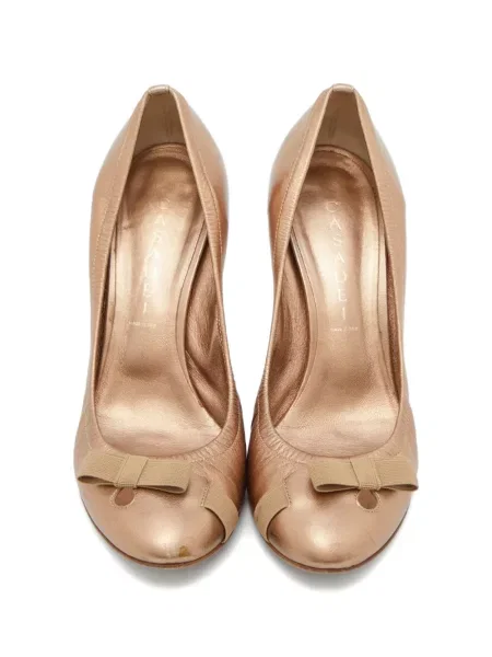 Pantofi cu toc Casadei cu funde din piele