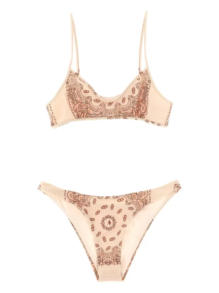 Bikini The Attico cu imagine cu model paisley roz