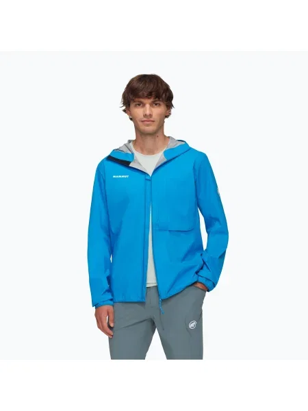 Geacă de ploaie pentru bărbați Mammut Ducan Light HS Hooded glacier blue albastru
